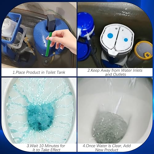 Miniatura 7 de YADUO Varillas de limpieza desodorizantes multifuncionales, limpiadores de inodoros, tanque de gota, limpiador de tanque de inodoro, barra