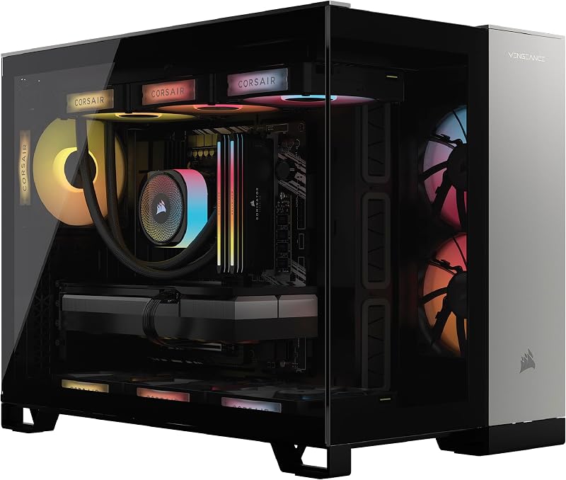 Vengeance a5100 Gaming PC – Liquid Cooled AMD Ryzen 7 7800X3D CPU – NVIDIA GeForce RTX 5080 GPU – 32GB Dominator Titanium RGB DDR5 Memory – 2TB M.2 SSD – Black