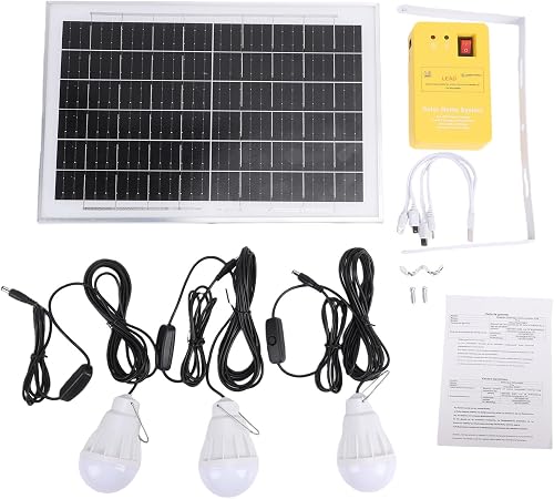 Kit Générateur Solaire avec 3 Ampoules LED Bewinner