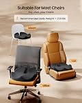 ProtoArc Seat Cushion, Office Chair Cushion for Sciatica, Coccyx Cushion, Ergonomic Memory Foam Seat Cushion for Car, Home, Pressure Relief Pad for Hip, Tailbone, All Day Comfort - Black