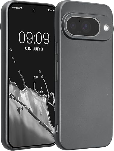 Miniatura 124 de kwmobile Funda compatible con Google Pixel 9 Pro - Funda protectora delgada de TPU para teléfono - Acabado mate suave - Negro mate NEGRO MATE,Piedra