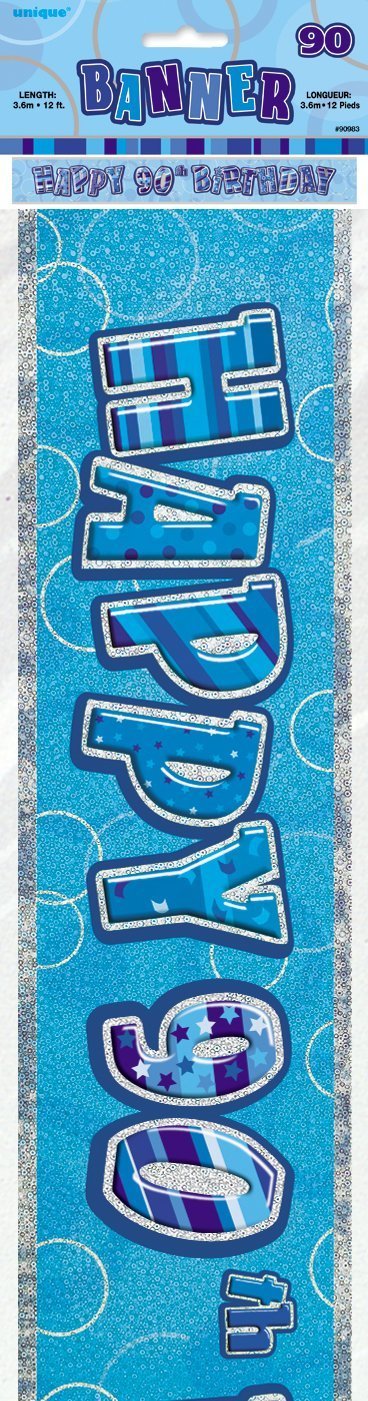 Unique Party 92068 - 9ft Foil Glitz Pink Happy 80th Birthday Banner — view 71