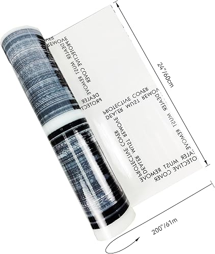 Miniatura 3 de HFS (R - Alfombrilla protectora para piso de automóvil, película protectora para interiores, rollo adhesivo transparente, hoja de cubierta de punto