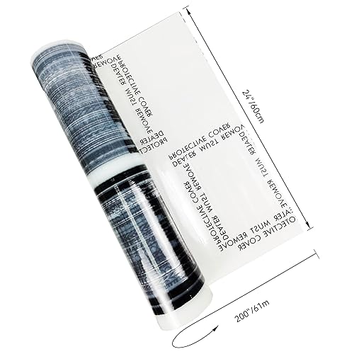 Miniatura 3 de HFS (R) - Tapete de piso de automóvil de 24 x 200 pies, 4 mil, adhesivo transparente, protector de alfombra de automóvil, rollo de película