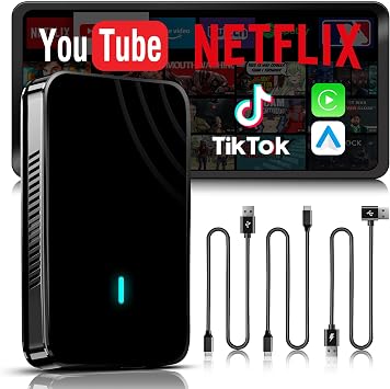 Carplay Wireless Adapter, AI Box Carplay Supports for Netflix/YouTube/TF Card,Magic Box Adapter