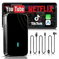 Magic CarPlay Box, Wireless CarPlay Adapter Supports for Netflix/YouTube/TF Card, AI Box Carplay, Plug & Play, Drivechat with AI Skills, Dual WiFi, Bluetooth, Fits for OEM Wired CarPlay Cars