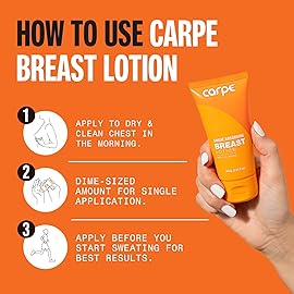 Carpe No-Sweat Breast (Pack of 3) - Helps Keep Your Breasts and Skin Folds Dry - Sweat Absorbing Lotion - Helps Control Under Breast Sweat - Great For Chafing and Stain Prevention