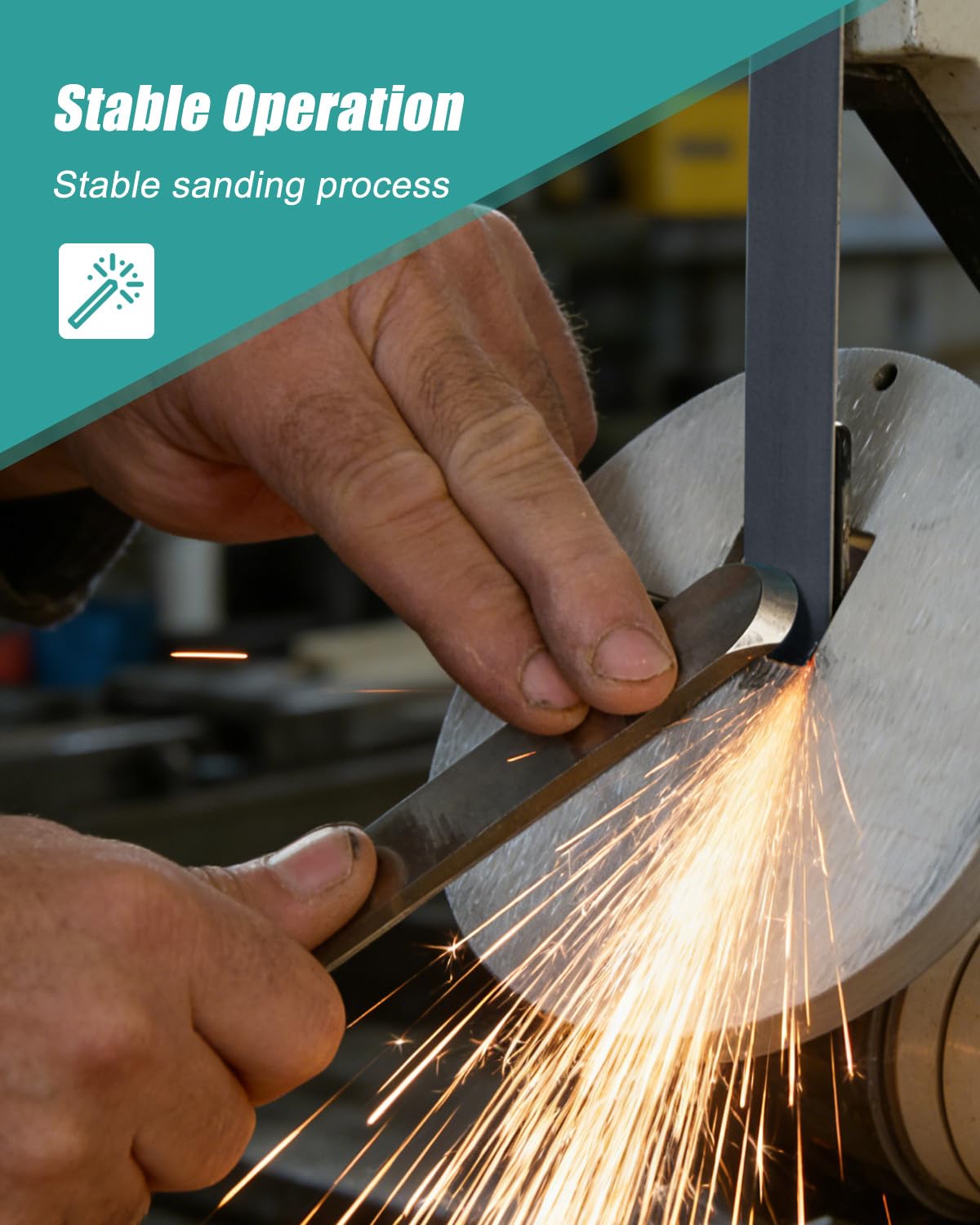 2 x 36-Inch Ceramic Sanding Belt Set, Heavy Duty Abrasive Belts for Wood Metal Plastic Stone, 60/80/120/180/240/400 Grit, 6 PCS