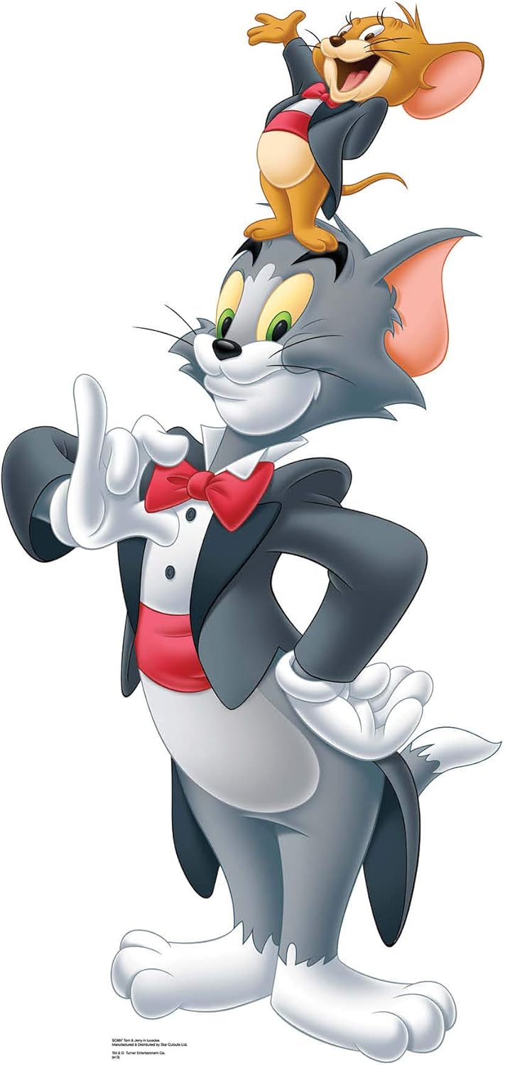 STAR CUTOUTS SC697 Tom and Jerry in Tuxedos Looney Tunes Cardboard Cut Out