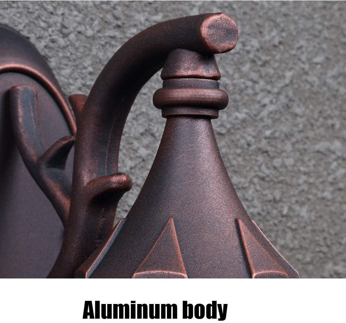 Bracket Light Antique Hallway Lamp, Glass Lampshade, Aluminum Porch Light E27 Retro Outdoor Bracket Lights, Waterproof Wall Lamp Vintage, Outside Bracket Lights for Patio, Indoor, Stairs, Garde