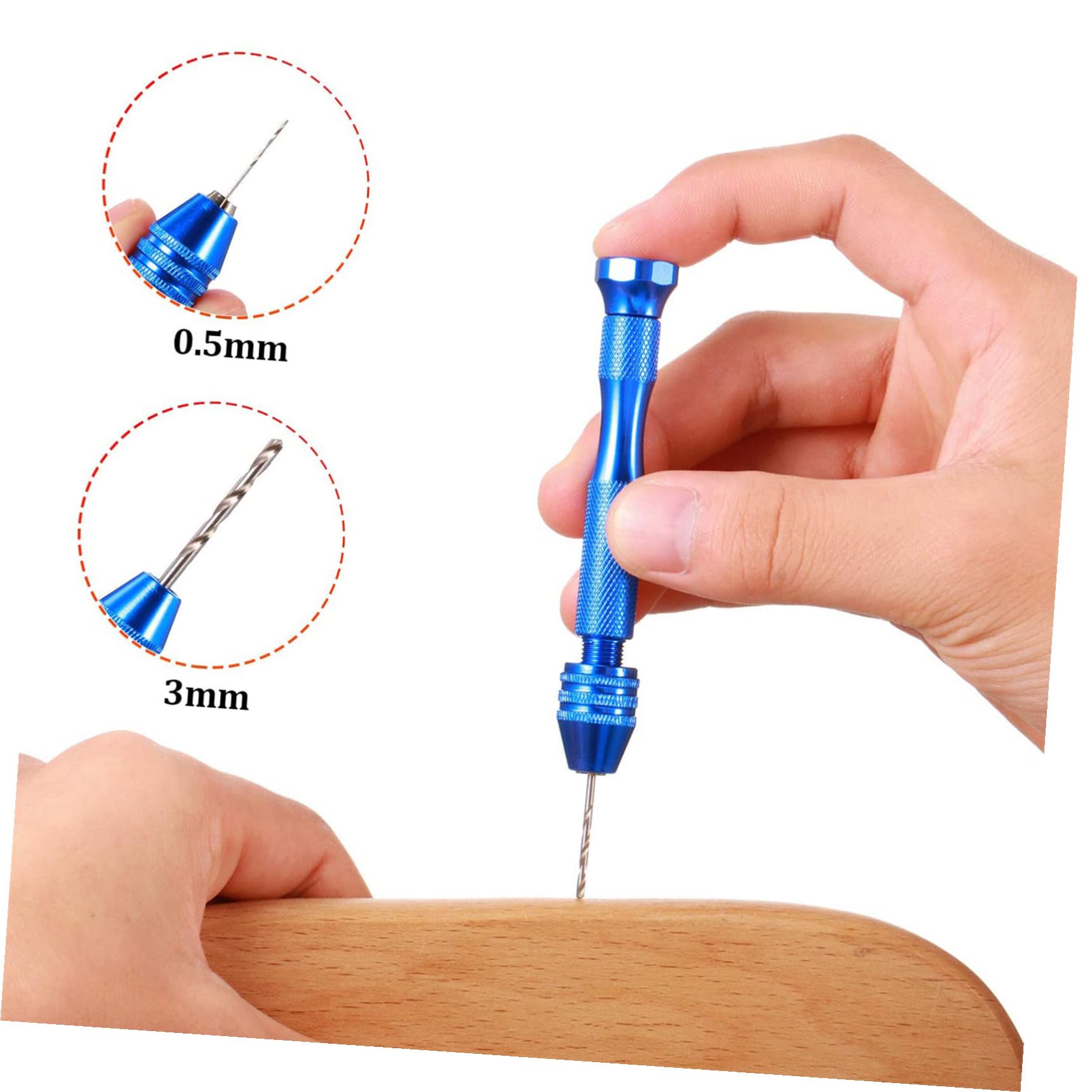 SHINEOFI 3 Set Mini Trapano Bit Set Kit Perforazione Compito Piccolo Punte Trapano Mini Punte Da Trapano Morsa A Perno Di Precisione Trapano Da Lavoro Manuale Acciaio 76 Pezzi * 3