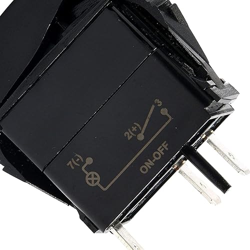 Miniatura 4 de Amarine Made Interruptor basculante de 12 V 20 Amp impermeable LED OnOff Boat Marine SPST 3P con luz (naranja)