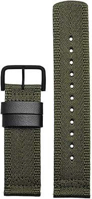 Compatible With Casio PROTREK PRG-650 PRG-600 PRW-6600 Nylon Canvas Watch Band Breathable 24mm Men's Strap AccessoriesGreen black