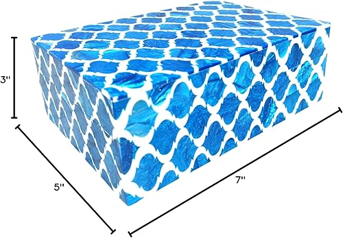 Miniatura 7 de VintiquE Caja de resina de diseño con patrón marroquí, caja de almacenamiento rectangular hecha a mano, decoración del hogar, arte moderno, 7 x 3 x