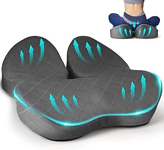 Fwiull Sitzkissen, hochwertiger Schaumstoff mit Formspeicher, ergonomisches Sitzkissen für Auto, Sofa, Büro
