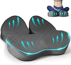 Office Chair Cushion, Memory Foam Seat Cushion, Car Seat Cushion, Hip Shaping, Ergonomic Cushion Pad for Car, Sofa, Office