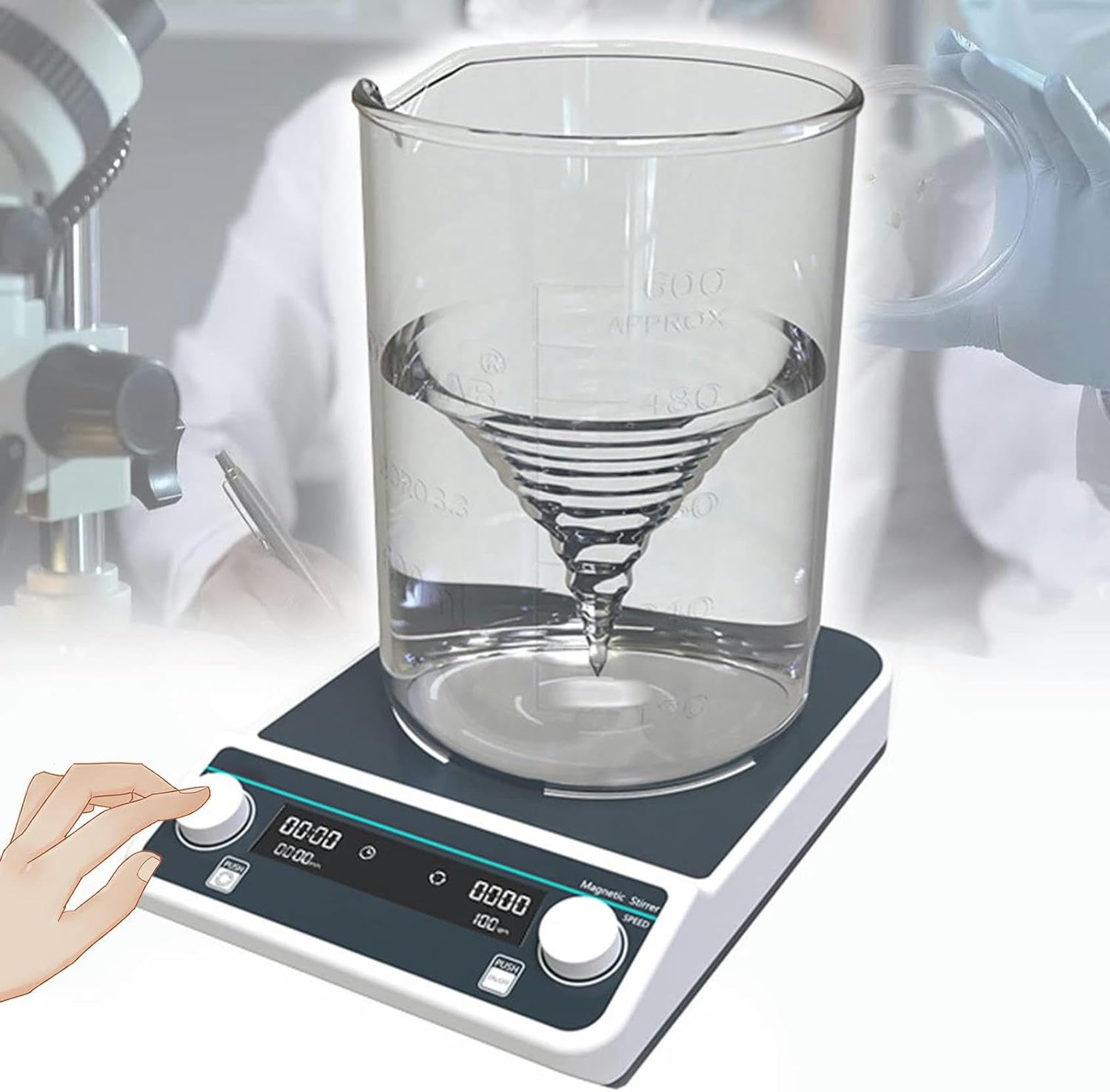 Mieszadło Magnetyczne O Dużej Pojemności, Wyświetlacz Cyfrowy Lcd, Inwersja Dodatnia, Silnik Bezszczotkowy, Do Laboratorium, Ms-15L/1 Szt.(10L)