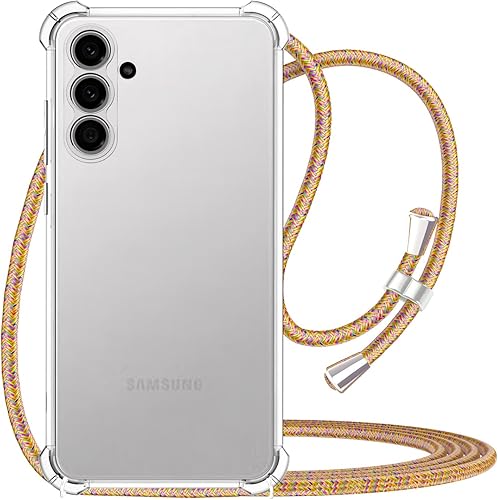 Miniatura 20 de YESPURE Funda para teléfono Google Pixel 7 Pro, transparente, ajustable, con cordón para el cuello, para mujeres, niñas, TPU suave, delgada, a