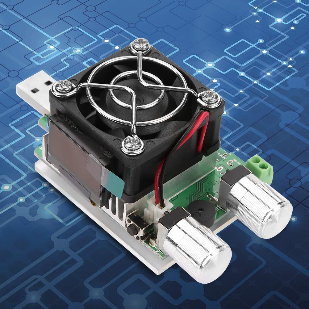 Tester di Carico USB Ld35, Yosoo Tester di capacit¨¤ di Tensione della Batteria di Carico Elettronico a Corrente Costante USB Regolabile da 35 W con Display LCD