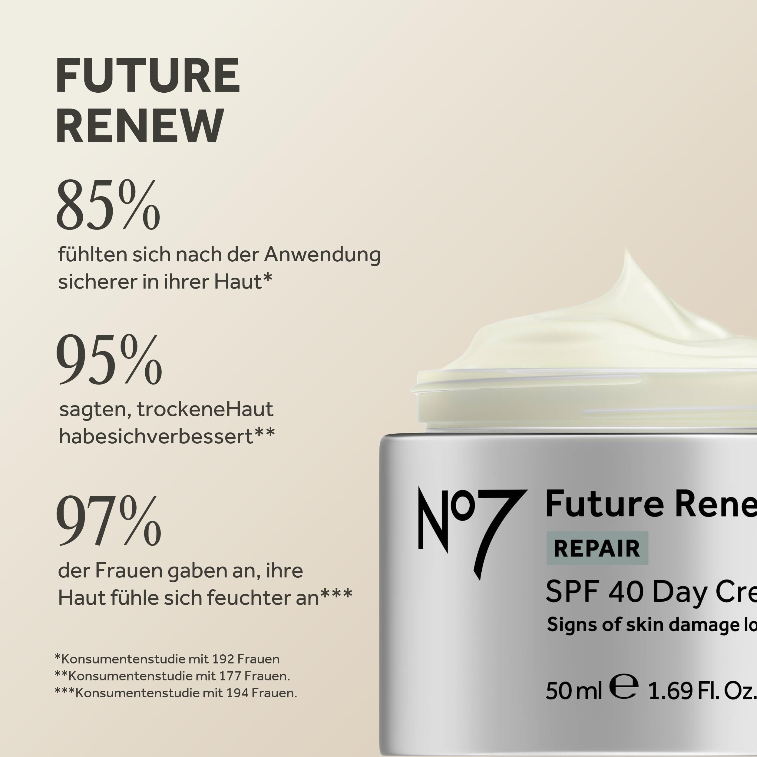 No7 Future Renew Repair Day Cream - Tagescreme LSF 40, Gesichtscreme 50 ml