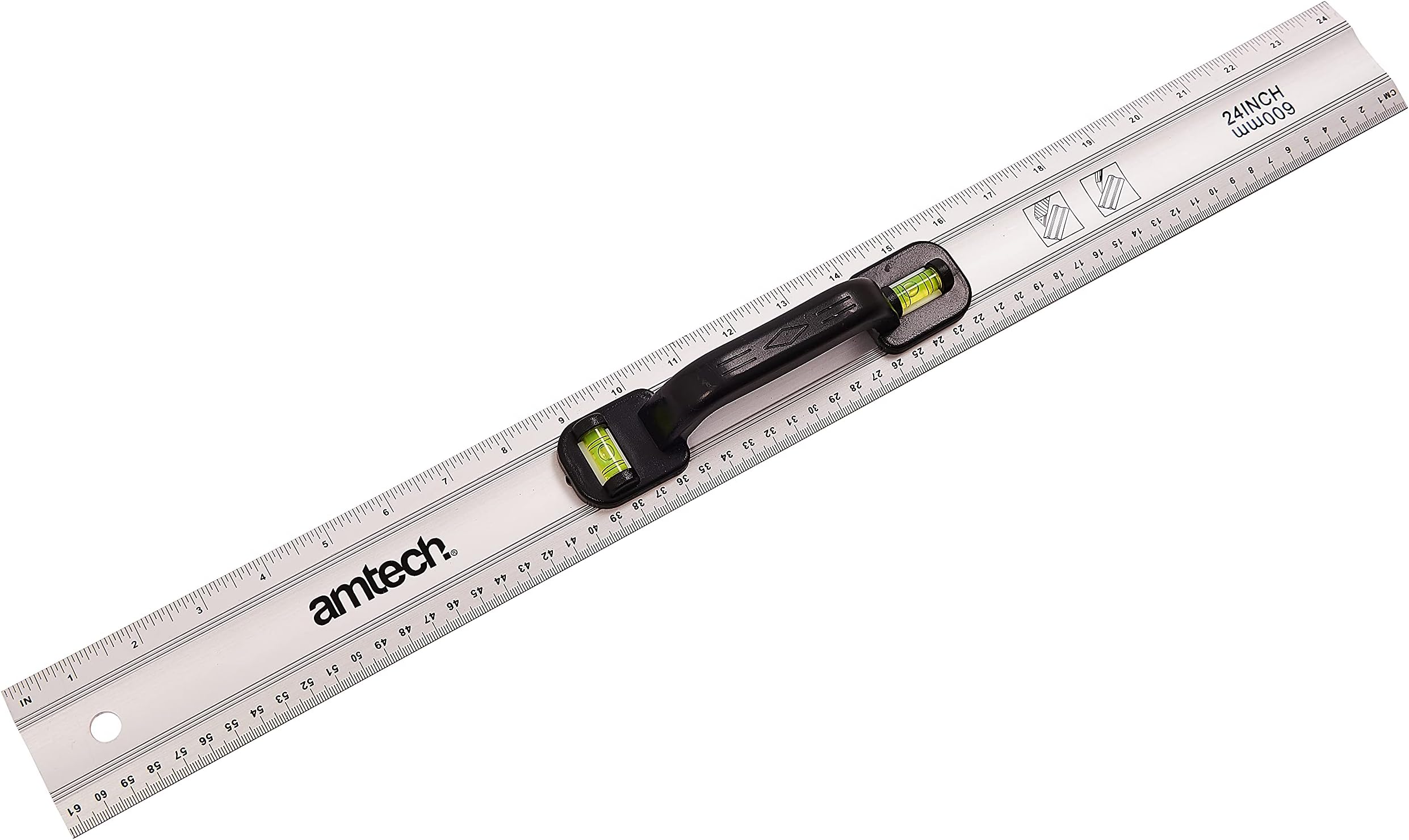Amtech P4035 600mm (24") Rule with spirit level