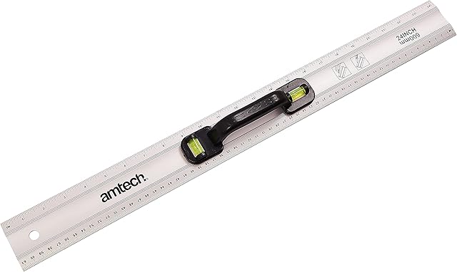 Amtech P4035 600mm (24") Rule with Spirit Level