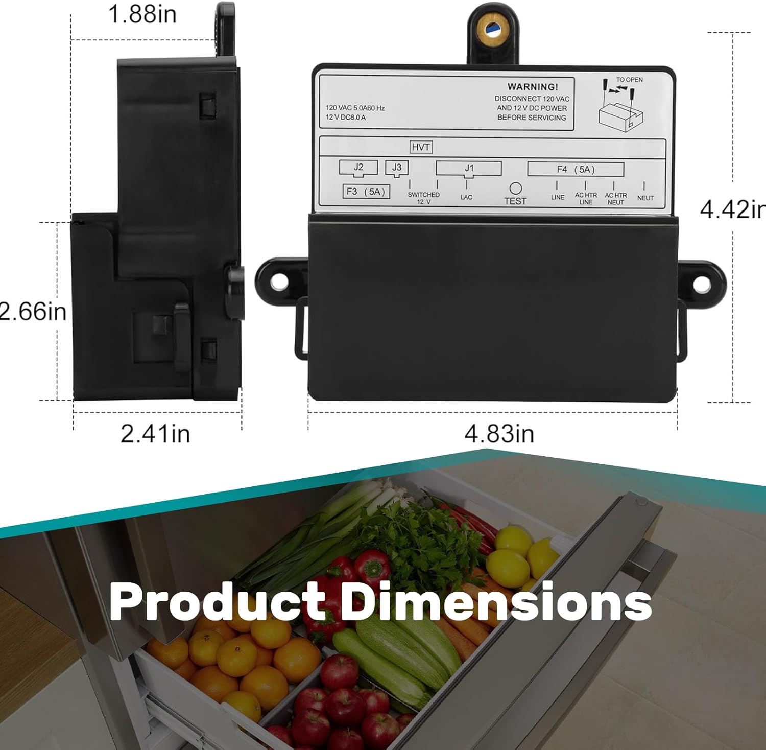 3851331011 RV Refrigerator Circuit Board Power Module Board, Suitable for Dometic Refrigerator DMR702 RM1350 RM3762 RM3962 Refrigerator, Replacement for 3851331011 3851331.011 (120V)