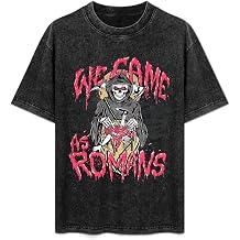 Mens Womens We Came Music As Romans Band Oversized T-Shirt Fashion Round Neck Short Sleeve Shirt for Men Women L