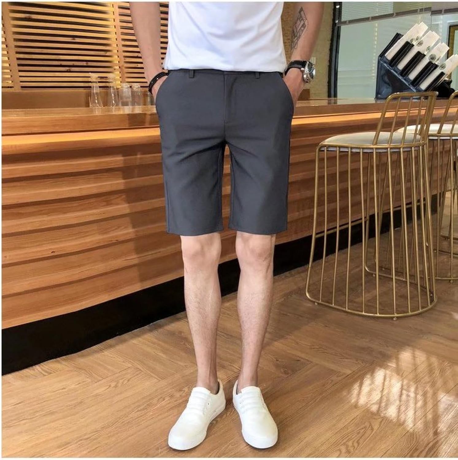 GUREITOJP] ショーツパンツ メンズ チノパン カジュアルパンツ 面白い柄 オシャレ 五分丈 春夏着 ウエストゴム紐 メン GUREITOJP]  ショートパンツ チノパンツ メンズ 花柄刺繍 カジュアルショーツ ワイド ウエストゴム紐 五分丈 ボトムズ ラグスタイル LUXSTYLE ... [GUREITOJP] メンズ ハーフパンツ ショートパンツ ショーツ スラックス 5分丈 スーツパンツ 細身 スリムフィット ビジ