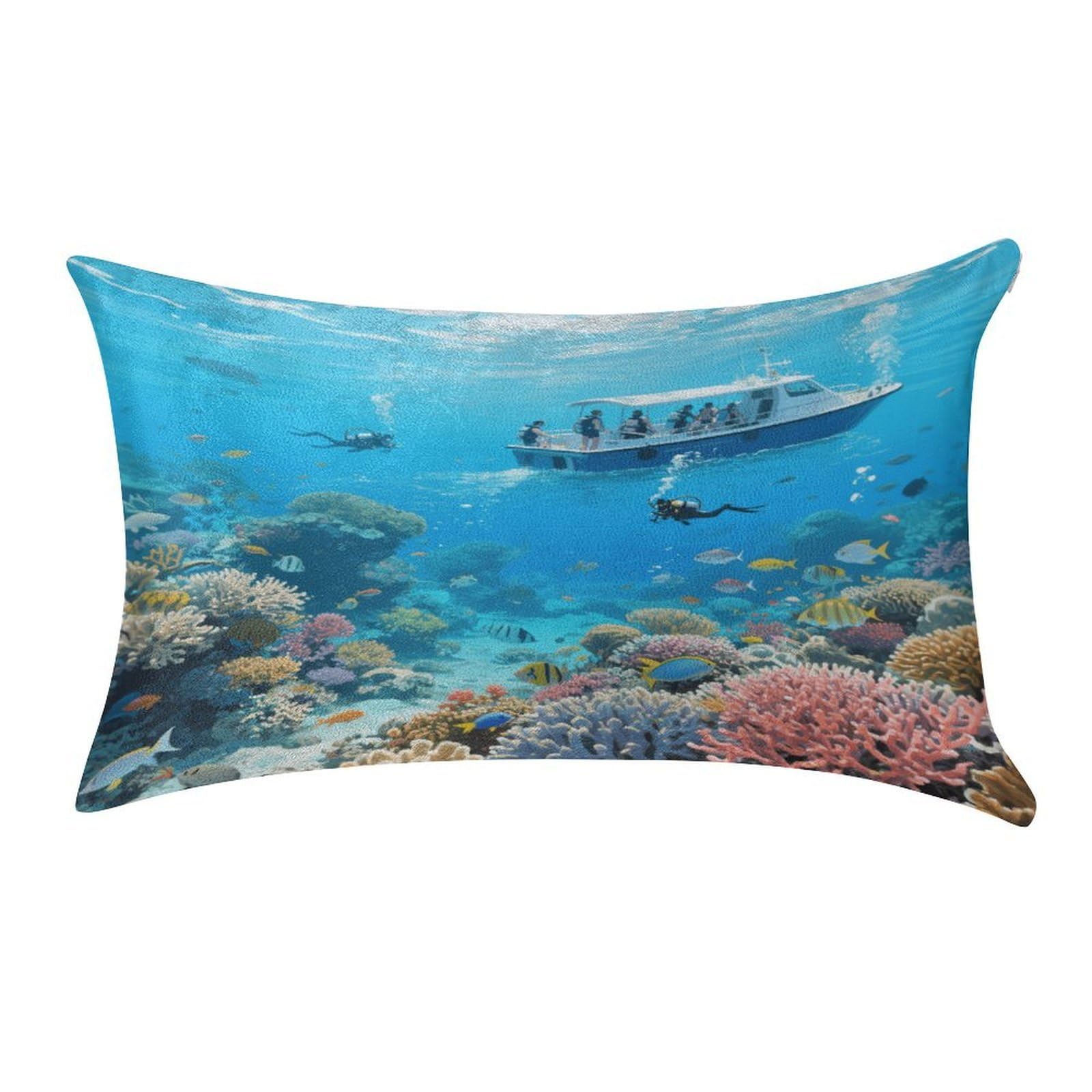 Fekiloot Style Great Barrier Reef Seascape Pillow Covers Home Decor Pillow Cases