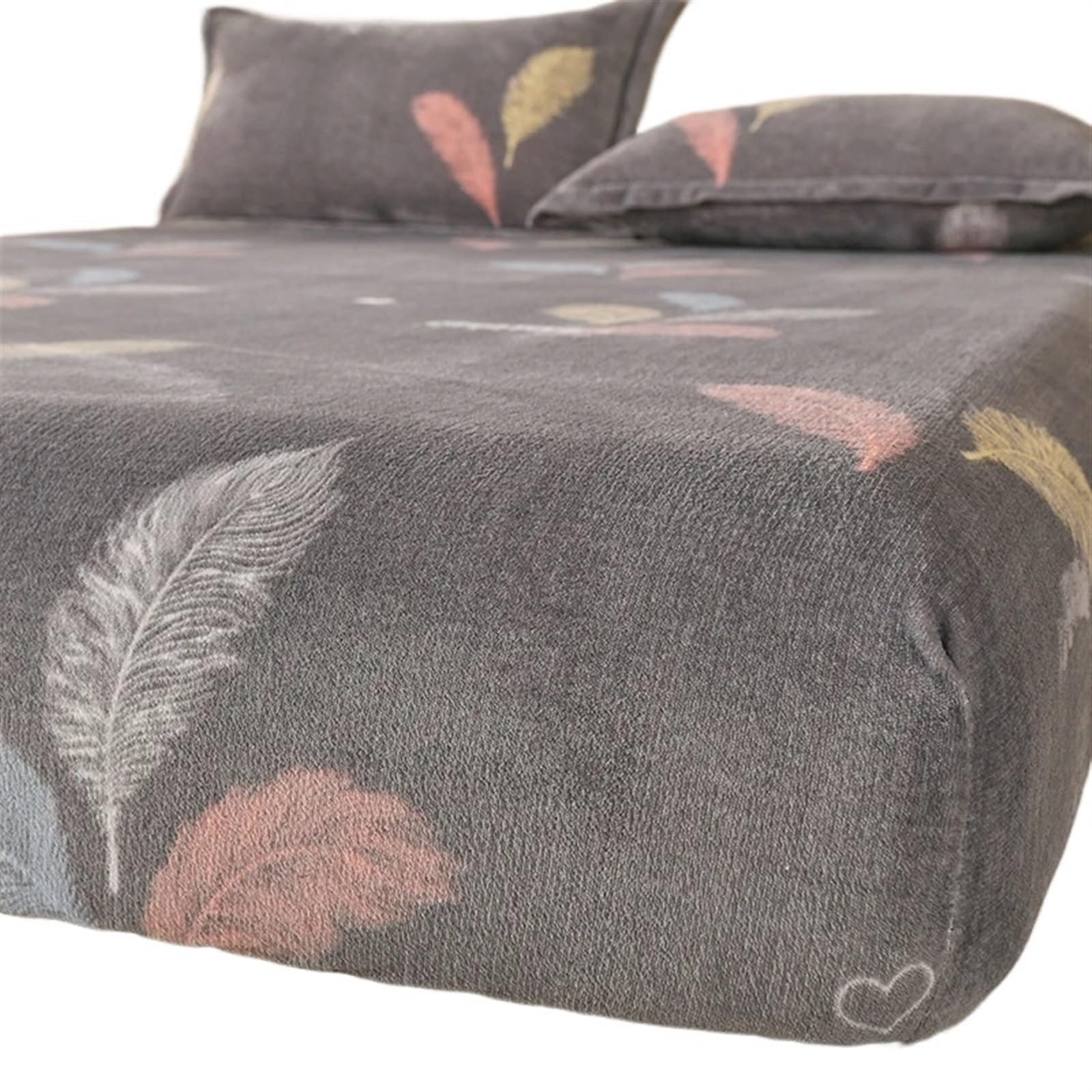 Drap housse en flanelle chaude pour lit deux personnes 90x200cm