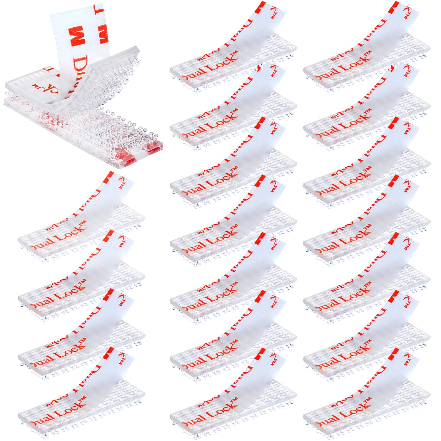 Outus 20 Pieces EZ Pass Mounting Strips Tag Tape Mounting Kit with 10 Pieces Alcohol Prep Pads for EZ Pass, I-Pass, Office, Home, Shop Supplies