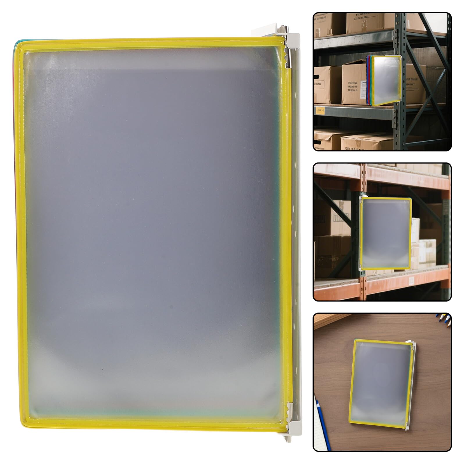 Espositore da Parete con Colorate Porta Documenti da Scrivania Organizer Flip per Ufficio e Sala Riunioni