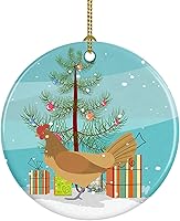 Vista 75 de Caroline's Treasures Bactrian Camel Adorno de cerámica de Navidad, decoración colgante de árbol de Navidad verde azulado para el hogar, vacaciones