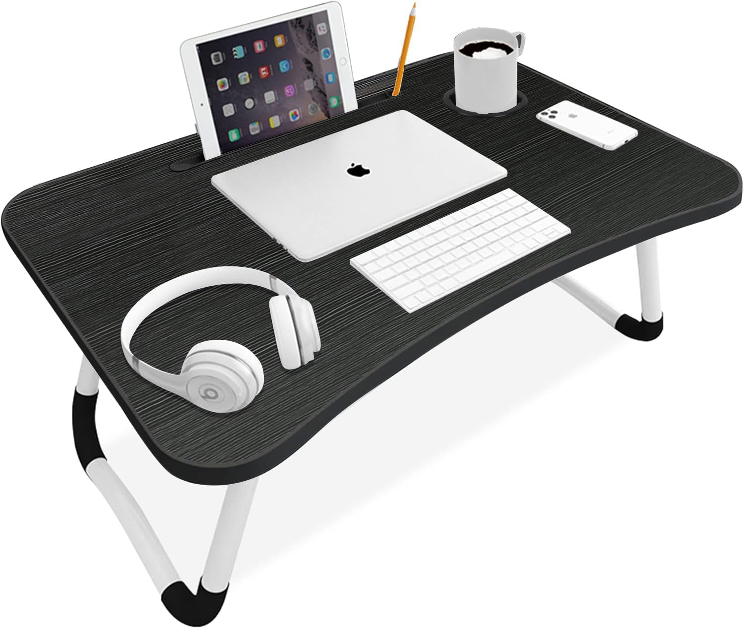 KKTECH Folding Laptop Bed Table Lap Standing Desk Sofa Breakfast Table Bed Tray Laptop Lap Desk
