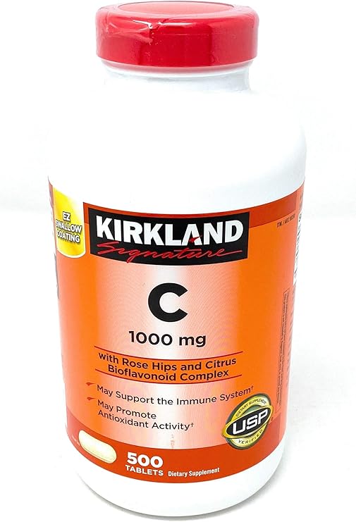 Amazon Com Kirkland Signature Vitamin C W Rose Hips 500 Tablets Health Household