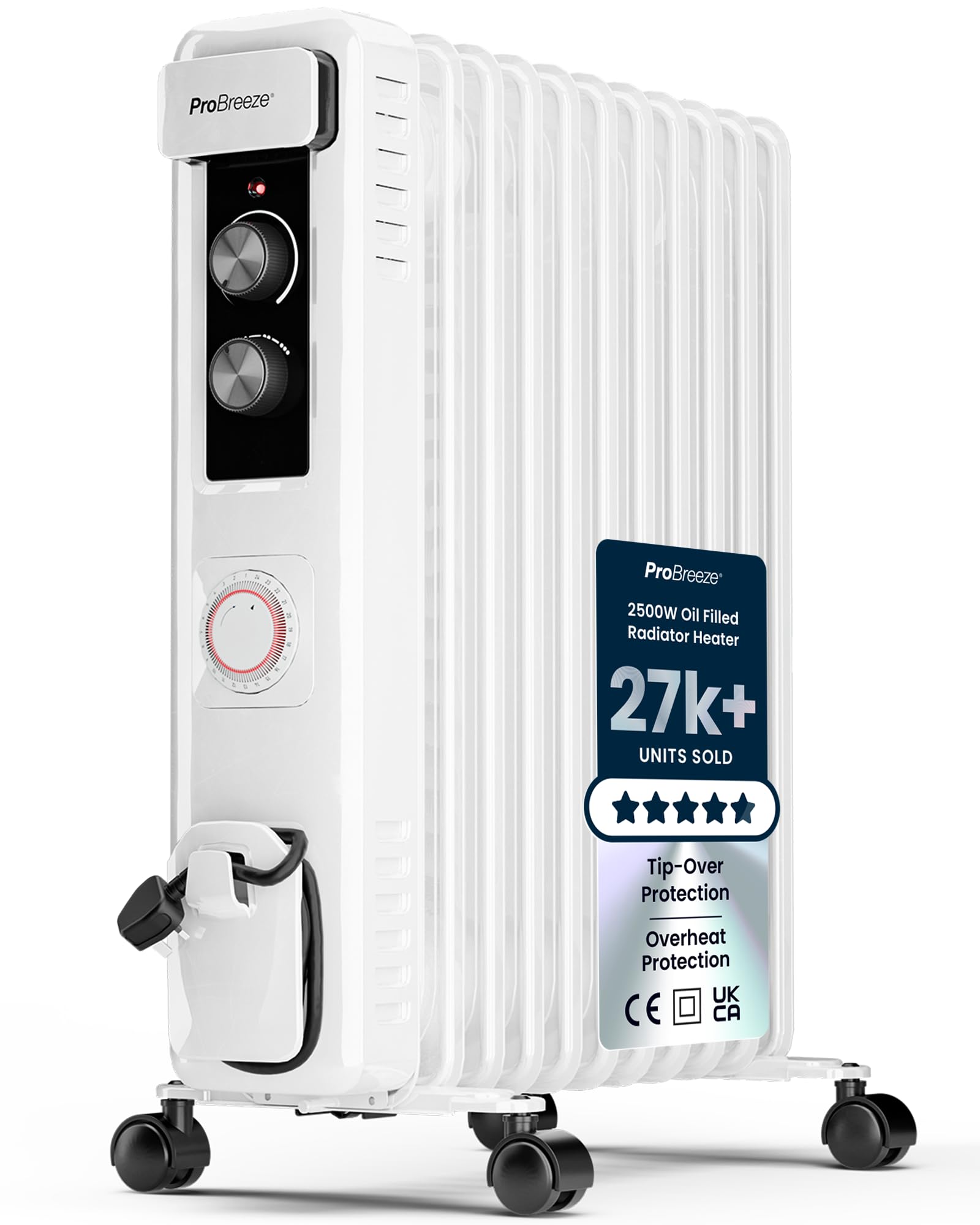 家電 [Good Condition] Pro Breeze Oil-Free Radiator 1200W PB-H13 backend=imagemagick;version=1;