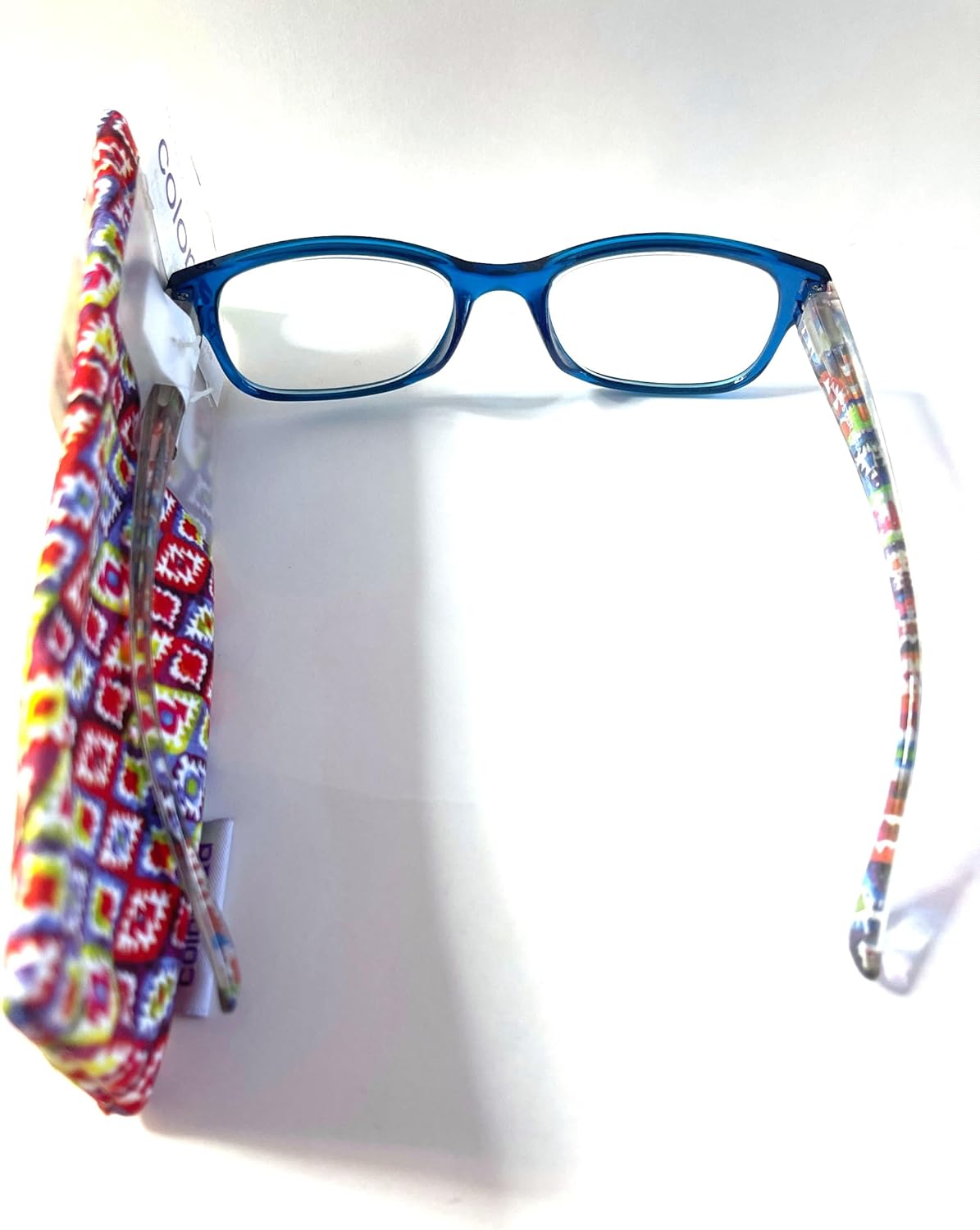 Foster Grant colored reading glasses, Makayla blue printed temples +1.25 - Image 4