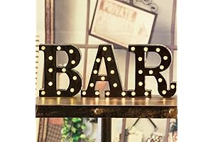 Black Bar Sign - Illuminated LED Marquee Word Sign - Perfect Pub...