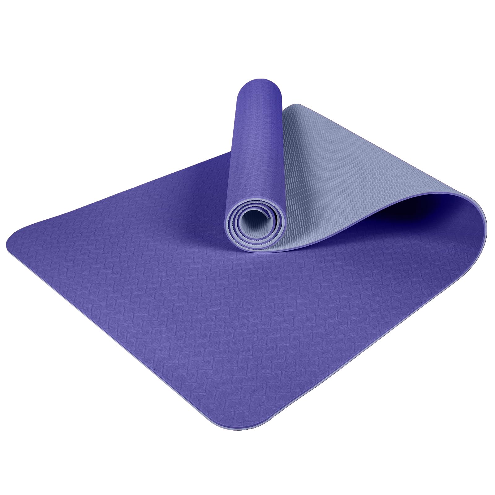 Grand tapis de yoga en TPE épais et antidérapant 183 x 80 x 0,8 cm pour homme et femme, exercice pour la maison, idéal pour la gym, le pilates, le fitness