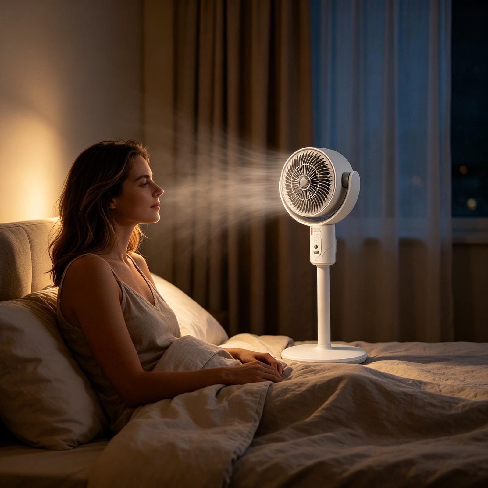 Ventilador de pie portátil Bajo Nivel De Ruido, Altura Ajustable,