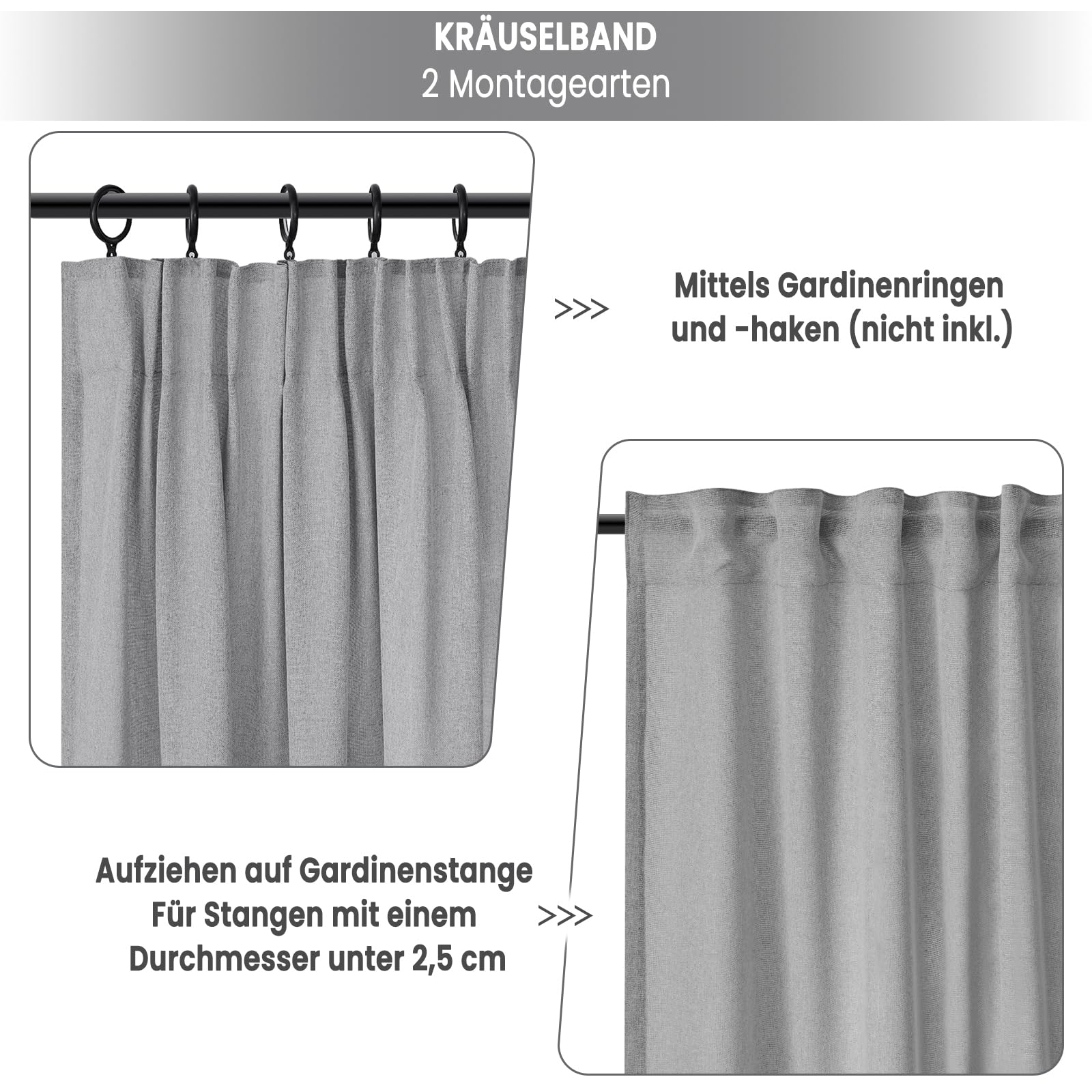 WOLTU Gordijn, Gordijn met plooien, halftransparant raamgordijn, linnenlook, modern, voor woonkamer slaapkamer, 100% polyester, 135x245 cm (bxh), zand WOLTU Gordijn, Gordijn met plooien, halftransparant raamgordijn, linnenlook, modern, voor woonkamer slaapkamer, 100% polyester, 135x245 cm (bxh), zand