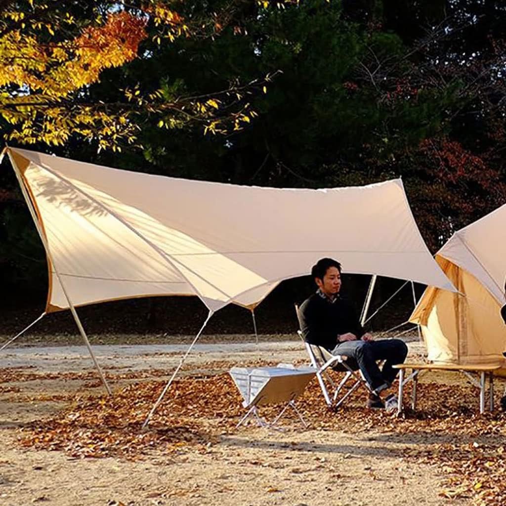 Tent Tarp Camping Tarp Sun Canopy Outdoor Waterproof Sun Shade Camping Picnic Portable Canopy Tent Tent Tarp (Color : B)