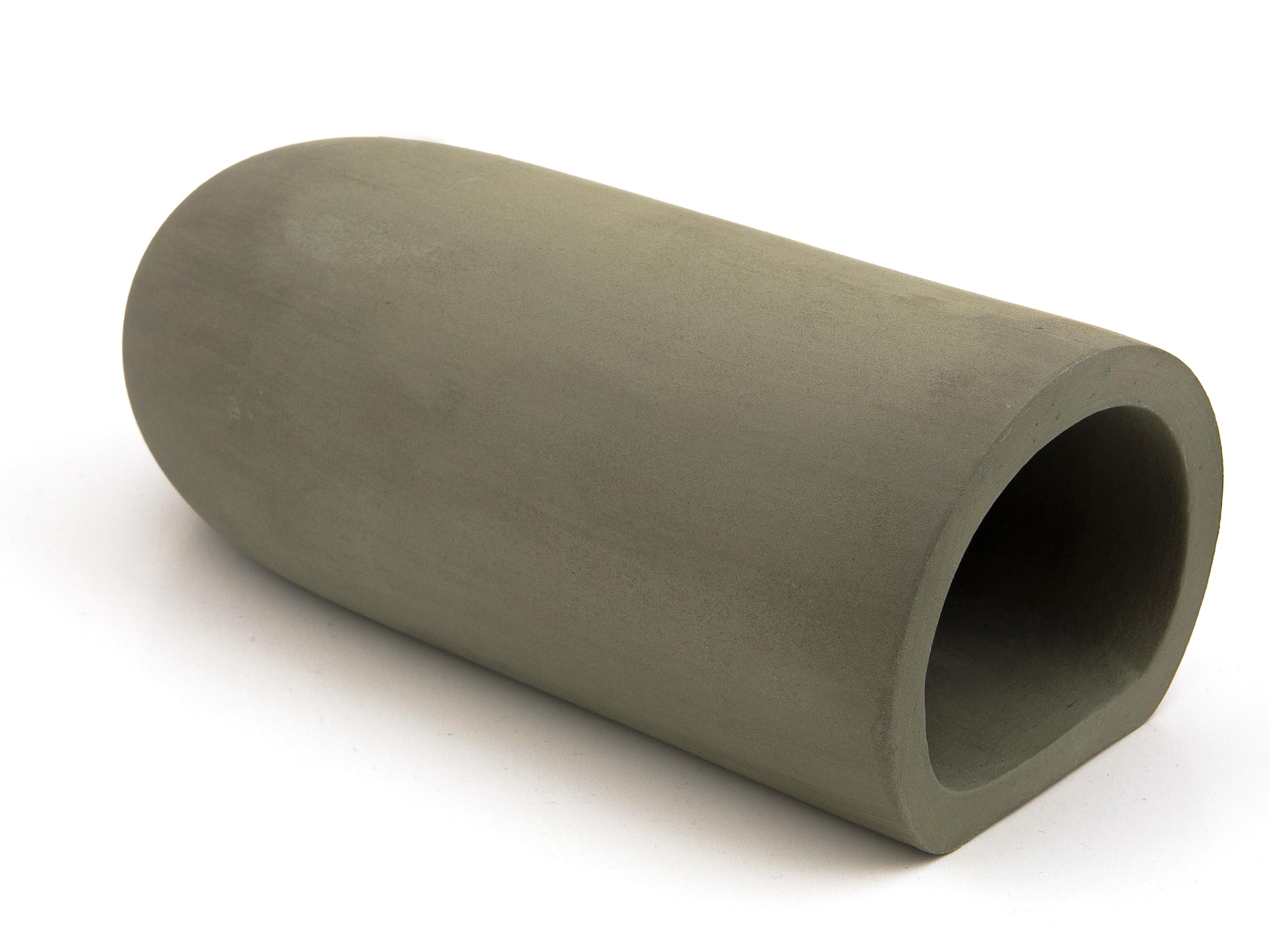 Aquati Green Ceramics Xl D- Shape Ceramic Breeding Hiding Fish Cave For Pleco, Catfish, Cichlid Aquarium Decoration (Green)