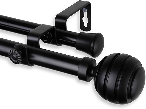 Miniatura 5 de Rod Desyne Poise - Barra de cortina doble, 28-48 pulgadas, latón antiguo