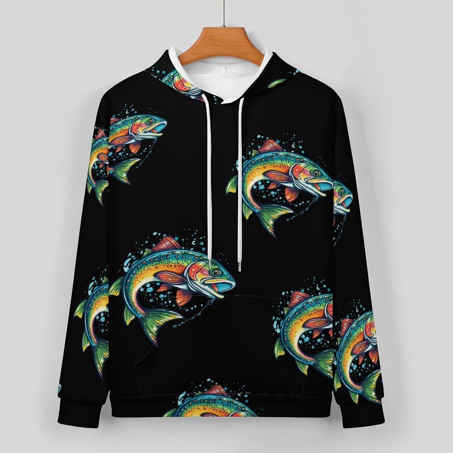 Rainbow Trout Print 2 Piece Sweatsuits for Men Women Casual Tracksuits Jogging Suits