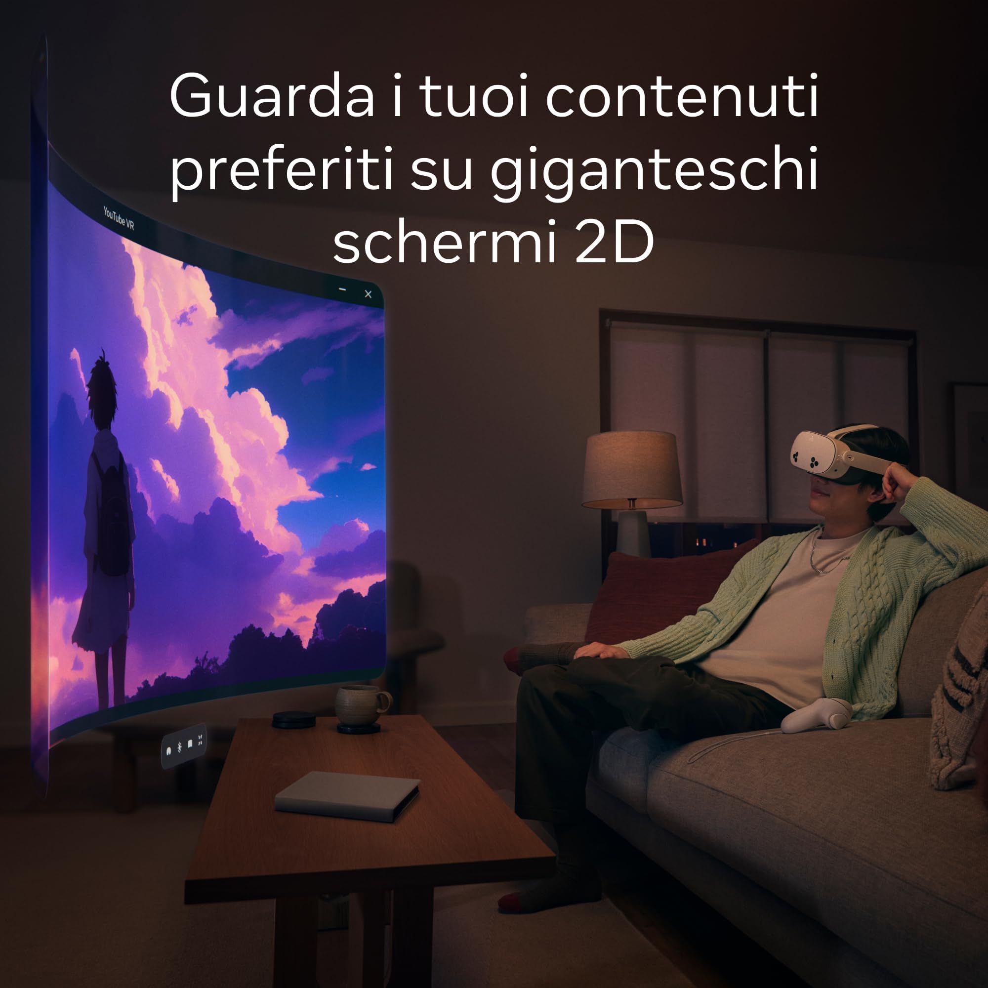 Meta Quest 3S da 256 GB — Vivi la realtà mista — Raddoppia lo spazio di archiviazione — Visore all-in-one - Include una prova di 3 mesi di Meta Horizon+