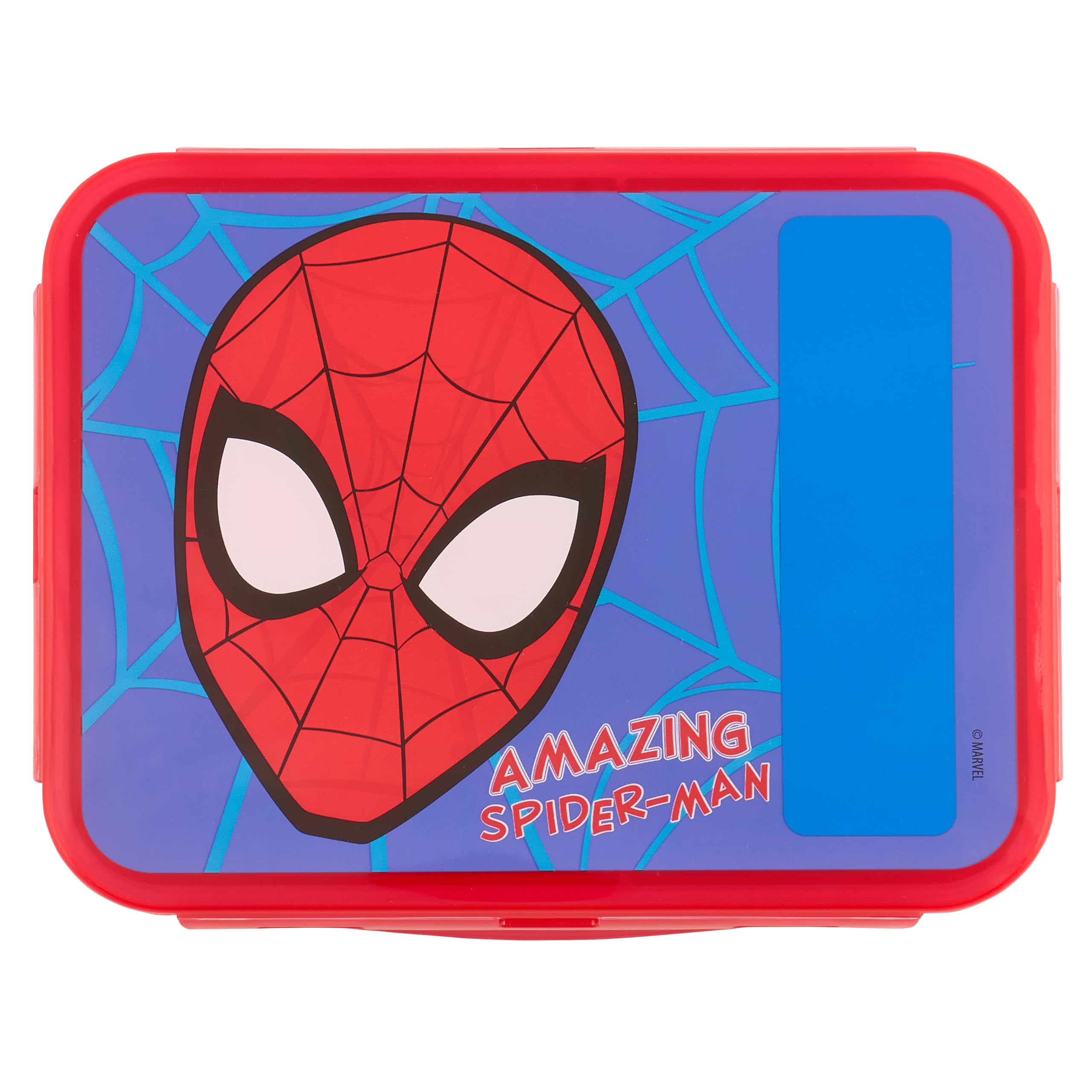 Marvel Spider-Man Web Lunch Box, Polypropylene, Red