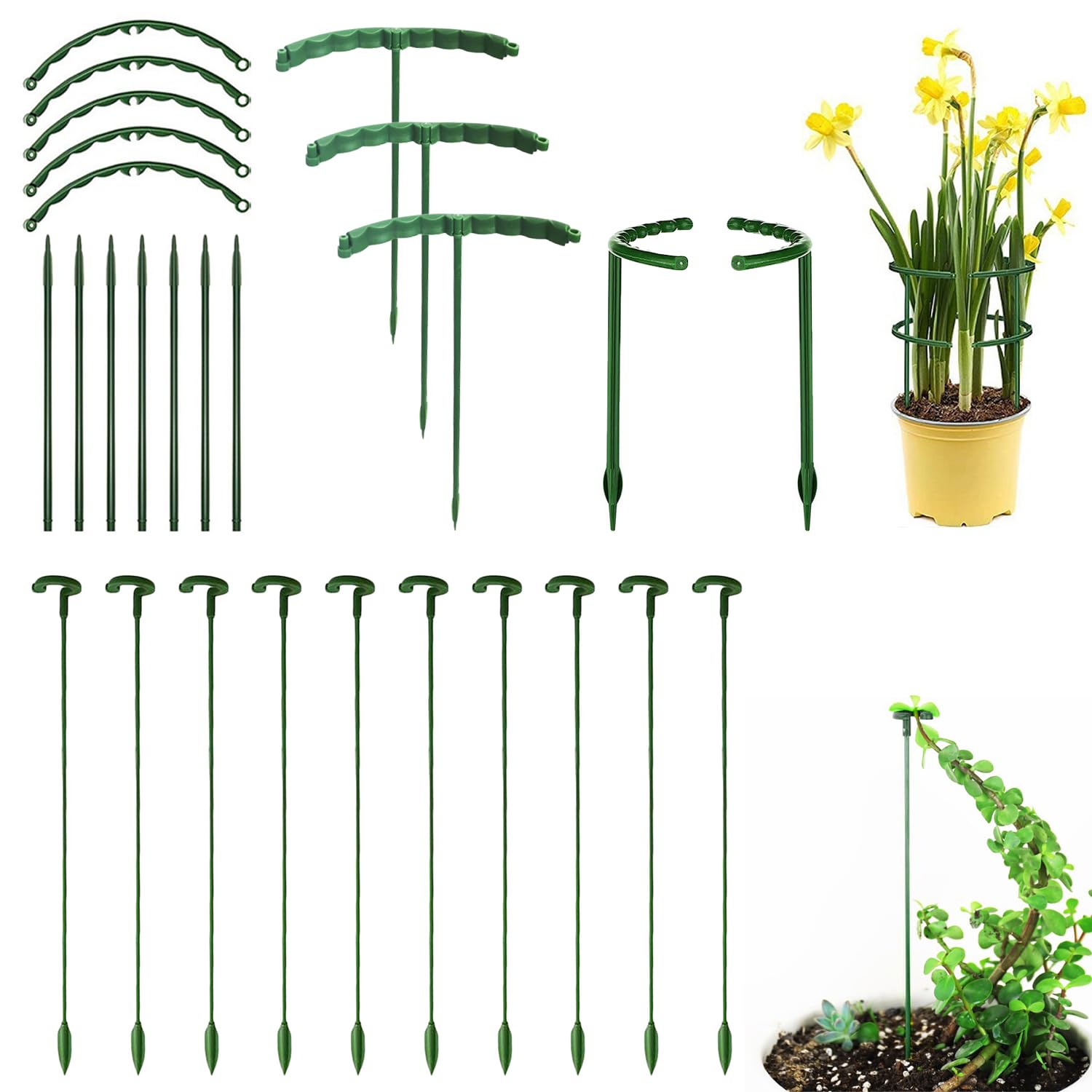 Amazon | ADOFUN園芸支柱 植物支柱【20本組】花ささえ スライド支柱