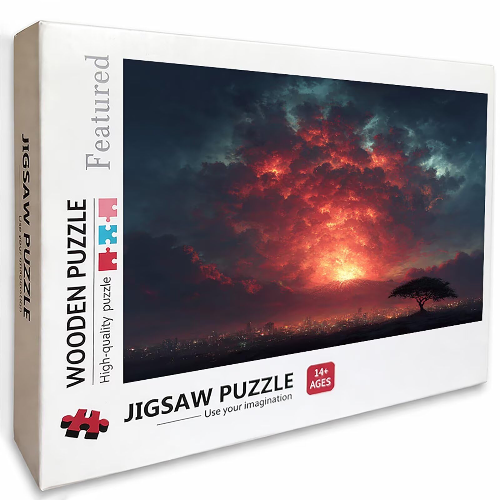 Puzzle Drzewo Drewna, Płomień Puzzle 3000 elementów Dorośli z pudełkiem 122 x 81 cm, rodzinny wypoczynek, gra edukacyjna Najwyższej jakości puzzle wyzwanie, dla nastolatków, letnie prezenty, T-4577